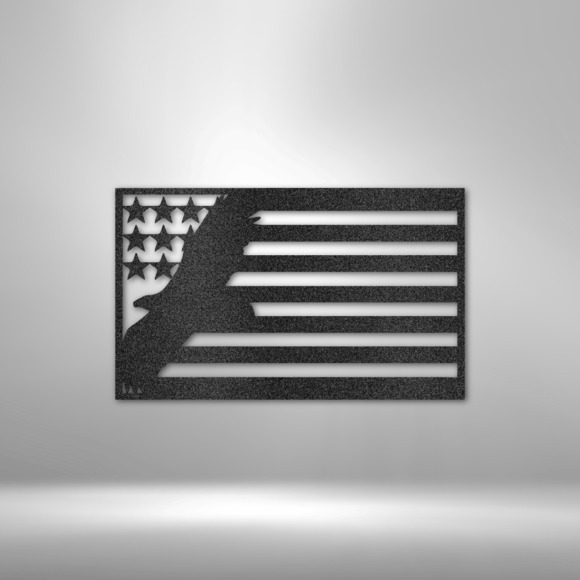 USA Eagle Steel Sign Laser Cut Powder Coated Home & Office Metal Wall Decor Mult
